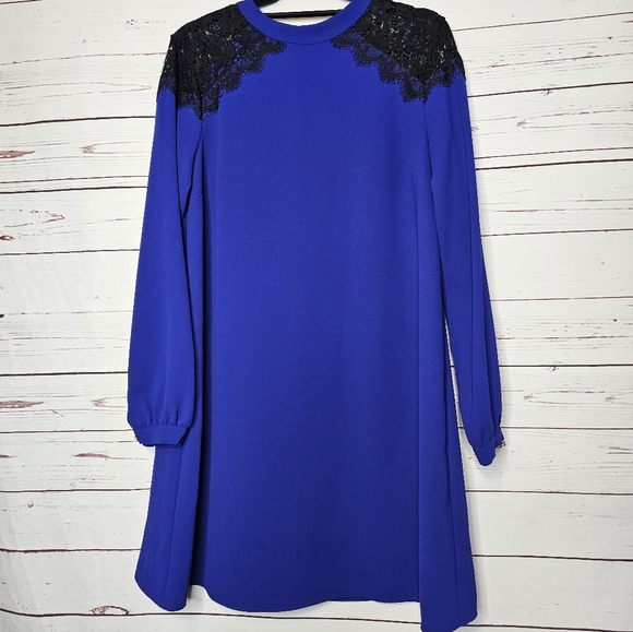 CeCe by Cynthia Steffe Blue Shift Dress - Picture 2 of 14